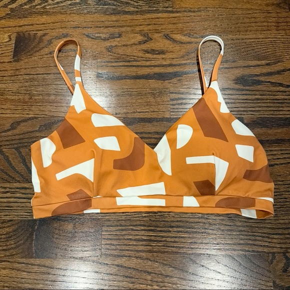 NWT UpWest Orange and White Women's Swim Top Size XL - Picture 1 of 4